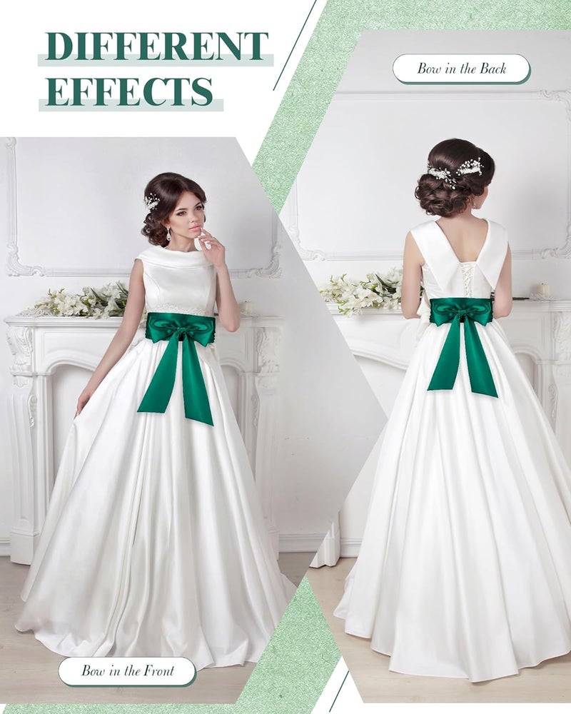 Glitopper Women Satin Waist Belts Dress Sash Waist Belt for Special Occasion Bridal Wedding Prom Formal 3.5'' Wide - Image 4